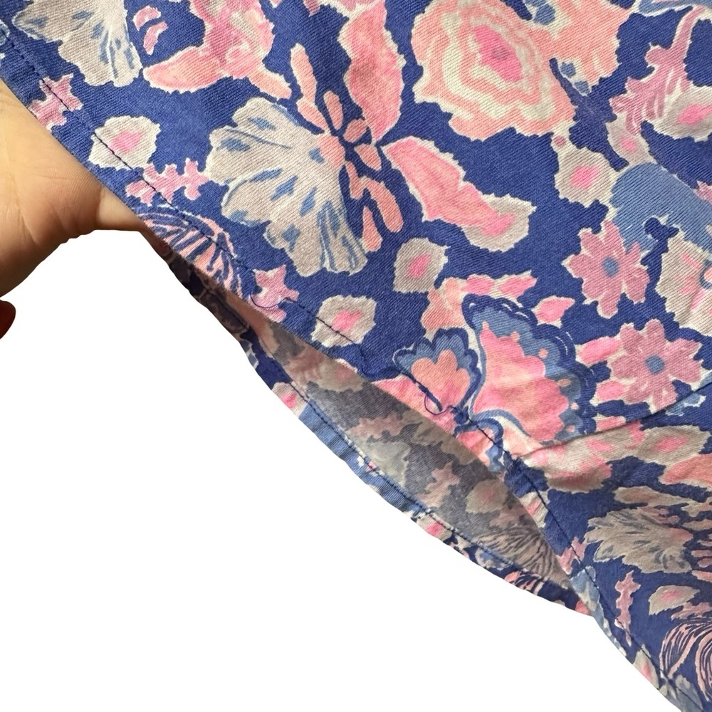 Sleeveless Blue & Pink Floral Summer Dress - Picture 13 of 13